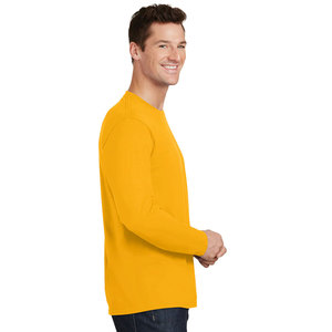 Chemises à manches longues de performance athlétique pour adultes T-shirts en coton à manches longues pour hommes 100% - Product Image 3