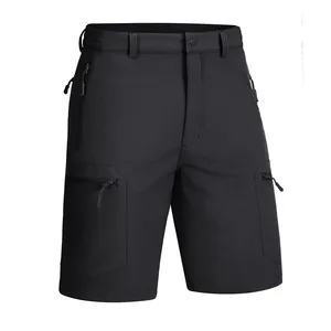customized Zipper Pockets Summer Quick Dry Shorts Men's Elastic Waistband Outdoor Hiking Short <b>Cargo</b> Trousers - Product Image 4