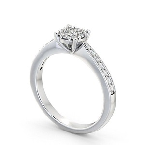 Anillo de compromiso con diamantes cultivados en laboratorio para mujer, joyería de moda personalizada, diseño antiguo, anillos Eternity para mujer - Product Image 6