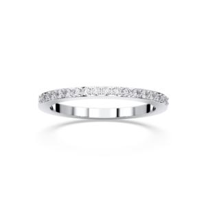 10K/14K/18K or massif 0.25 carats E-F/VVS-VS Moissanite diamant taille ronde demi éternité bague de mariage avec ensemble de broches - Product Image 6