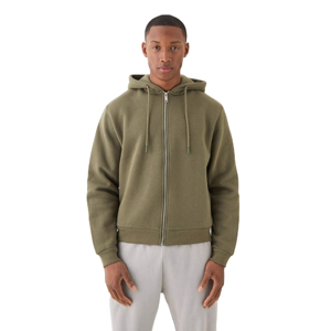 เสื้อมีฮู้ดแบบมีซิปผ้าคอตตอนขนาดใหญ่ดีไซน์ตามสั่งผลิตจากโรงงาน - Product Image 1