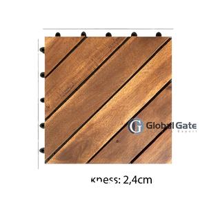 Tuiles à emboîtement en bois d'acacia naturel au design contemporain du fournisseur vietnamien Terrasse modulaire antidérapante pour balcon extérieur - Product Image 2
