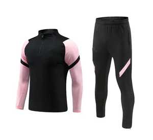 Chándal de Entrenamiento de Fútbol para Hombre, Otoño 2024, Transpirable, 100% Algodón, Manga Larga, Media Cremallera, Talla XL, con Logotipos del Club - Product Image 4