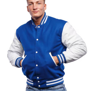 Produit tendance Veste universitaire en cuir de laine de culture de baseball, veste universitaire pour hommes en cuir personnalisé, veste de baseball en satin veste d'hiver - Product Image 4