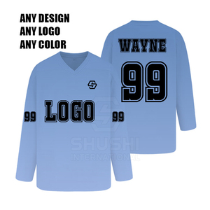 Maillot de hockey sur glace pour homme, qualité supérieure, logo personnalisé, adulte, imperméable, 100% polyester, vêtements de sport avec taille personnalisée - Product Image 1