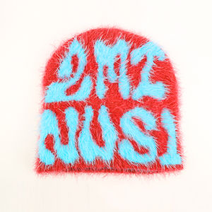 Gorro de invierno de punto personalizado al por mayor con logotipo completo gorro de calavera de invierno de Jacquard tejido - Product Image 2