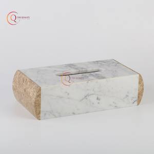 อุปกรณ์ตกแต่งโต๊ะกล่องกระดาษทิชชูกล่องใส่กระดาษทิชชูแบบคลาสสิกสำหรับห้องนั่งเล่นหินอ่อนปรับขนาดได้ - Product Image 6