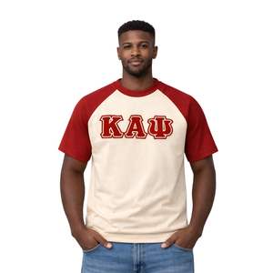 T-shirt en chenille raglan Kappa Alpha Psi, taille standard, coton premium, broderie, vêtements de fraternité grecque - Product Image 1
