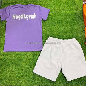 Conjunto de camiseta y pantalones cortos informales para hombre, 2 piezas, chándal corto de moda para hombre, conjuntos de pantalones cortos - Product Image 2