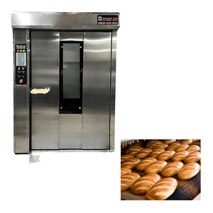 Four rotatif à certificat ISO avec chariot Four de cuisson à 24 plateaux pour pain et gâteau Fours électriques à gaz de haute qualité pour baguette - Product Image 1