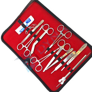 Kit de chirurgie mineure de haute qualité de 18 pièces avec étui de transport, instruments de chirurgie mineure certifiés CE - Product Image 2