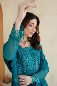 Shalwar kameez de style pakistanais de marque de haute qualité pour les femmes partwear avec un tissu en mousseline de soie de très belle qualité - Product Image 5
