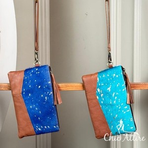 Ladies Hair On Metallic Cowhide Leather Clutch Fashion Designer Casual Envelope Wristlet & Tassel Clutch Wholesale Women's <b>Purse</b> - Product Image 1