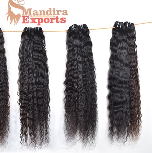 Vente en gros de 100% cheveux humains indiens bouclés, tissage naturel, prix bon marché, extensions Hai humains vierges non transformées avec un donneur - Product Image 4