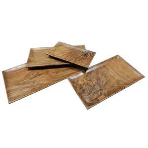 Plateau en bambou écologique au meilleur prix pour le thé, le petit-déjeuner ou la décoration intérieure, plats et assiettes - Product Image 1