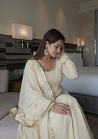 Ensemble de robe de soirée indienne et pakistanaise pour femmes, en georgette, séchage rapide, avec magnifique dupatta et pantalon, pour occasions spéciales, coupe classique