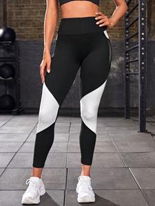 Pantalones de Yoga de Cintura Alta para Mujer, Estilo Europeo y Americano, Leggings Deportivos Sexys con Bolsillo de Malla, Transpirables, Elásticos y Sólidos - Product Image 2