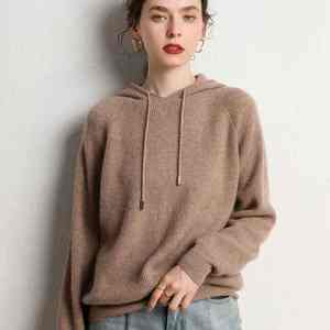 Sudadera con Capucha Informal de Punto Acanalado de Lana de Cachemira Personalizada para Hombre - Product Image 5