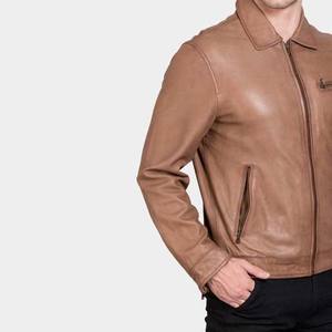 Chaqueta de Piel de Oveja de Alta Calidad para Hombre, Nueva Colección, Cierre de Cremallera Impermeable, Tela de Lona Personalizable - Product Image 6