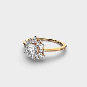 Красивое Белое золото обручальное кольцо с бриллиантом с драгоценным камнем Soorajmukhi ювелирные изделия Anillos - Product Image 2