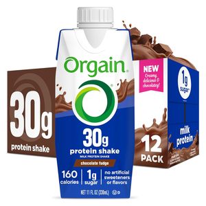 Orgain 30g High <b>Protein</b> Shake, Dairy <b>Isolate</b> Milk <b>Protein</b>, Chocolate Fudge 11 Fl Oz (Pack of 12) - Product Image 2
