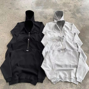 Logotipo personalizado 480 Gsm algodón poliéster polar en blanco Unisex para hombre Jogger Plain Pullover sudadera pantalones de chándal y conjunto con capucha - Product Image 3