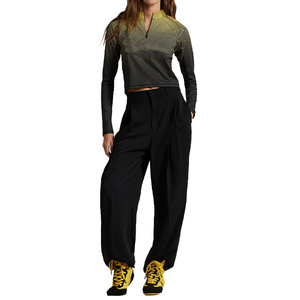 Pull-over streetwear pour femme, personnalisable, avec motif graphique, col quart-zip, en coton extensible, broderie 3D sur le devant, collection automne - Product Image 6