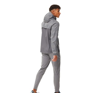 ชุดกันลมผ้าไนลอนของผู้ชายชุดวิ่งจ๊อกกิ้งสองชิ้นซิปสะท้อนแสงชุดวอร์มวินเทจ2026โลโก้ตามสั่ง - Product Image 3