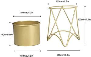 Macetas Metálicas Duraderas de Color Oro Rosa, de la Mejor Calidad, con Color y Tamaño Personalizables para Hogares, Hoteles y Centros Comerciales - Product Image 6