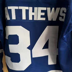 Lace-Neck Pull Mangas largas Totalmente sublimado 100% Poliéster Secado rápido Transpirable Jersey de hockey sobre hielo Nombre del equipo personalizado al por mayor - Product Image 6