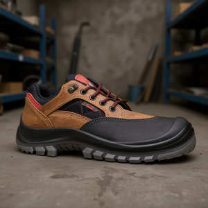 Nepal Brown Safety <b>Shoe</b> in Size 44 W.11 S3 EN20345 Leather Remembered by REMISBER - Product Image 3