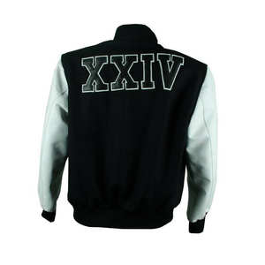 Vestes d'université pour hommes fabriqués à la main Corps en laine et manches en cuir Broderie Décoration par fabricant pakistanais - Product Image 6