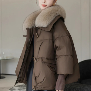 Veste polaire à fermeture éclair surdimensionnée d'hiver pour hommes de haute qualité avec logo personnalisé en tissu de toile - Product Image 4