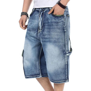 Vente en gros 2025 shorts en jean déchiré délavé de haute qualité pour hommes longueur au genou 100% avec logo personnalisé service OEM - Product Image 2