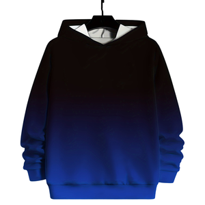 Pull à capuche élégant bicolore à monogramme dégradé pour hommes, décontracté et tendance pour l'hiver, les activités de plein air et les vêtements de tous les jours - Product Image 6