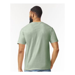 100% algodón pesado camiseta verano color sólido 230 G hombres blanco casual todo-fósforo cuello redondo otoño hombro manga corta - Product Image 5
