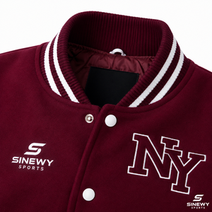 Custom Varsity <b>Jacket</b> for <b>Men</b> Women Personalized Letterman <b>Jacket</b> Premium Fleece and PU <b>Leather</b> Sleeves Embroidered Team School - Product Image 3