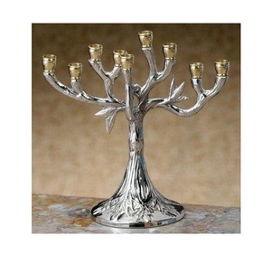 Menorah Metal Candlestick Holder Festive Decoration and <b>Dinner</b> Decor for Weddings and Easter Menorah <b>Candle</b> Stand - Product Image 2