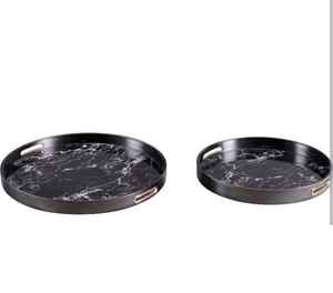 Assiette de service Meena ronde en fer fait main autocollant décoratif en métal pour la vaisselle de table de mariage en vrac - Product Image 2