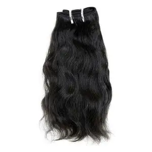 Murah 100 rambut manusia bundel ekstensi mentah India Remy Natural Vendor DHL gaya atas gelombang warna rambut