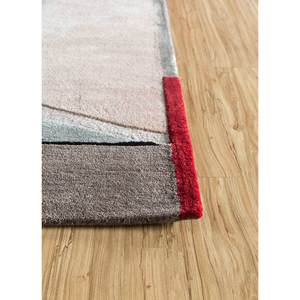 Alfombras de Lana y Viscosa Hechas a Mano, Color Rojo Anaranjado, con Patrones Abstractos a Rayas, Rectangulares, para Uso en el Hogar y el Pasillo - Modelo Tnq-1127 - Product Image 4