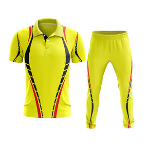 SIBRIN fait en usine Logo personnalisé ensembles d'uniformes de Cricket vêtements de sport confortables maillot de Cricket et ensemble de shorts uniformes de Cricket pour adultes - Product Image 1
