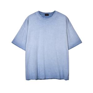 Nouveauté hommes haute qualité 100% coton délavé à l'acide 250Gsm poids lourd Vintage hommes t-shirt personnalisé en détresse Vintage t-shirt - Product Image 6