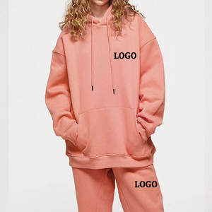 Venta al por mayor de chándal holgado mejor diseño de llegada de peso ligero personalizado Logotipo de impresión de las mujeres conjunto de chándal - Product Image 4