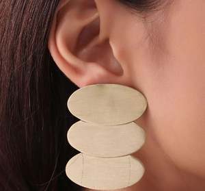 Pendientes Jhumkas de latón para mujer-Pendientes de regalo de boda de latón - Product Image 3