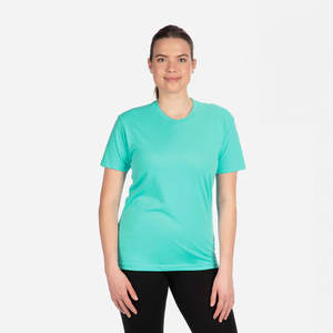 T-shirt décontracté unisexe en jersey CVC 180g, couleur unie, personnalisable, t-shirt unisexe en jersey CVC premium doux à col rond - Product Image 5