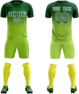 Ensemble de maillots de football rétro personnalisés, respirant, en polyester, sublimation, uniforme de football, maillot et short pour hommes, équipe personnalisée FC - Product Image 5