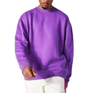 เสื้อสเวตเตอร์คอตตอนขนแกะ500gsm เสื้อคอกลมดีไซน์โอเวอร์ไซส์ปักลายเทคนิคเฮฟวี่เวทปล่อยไหล่ว่างเปล่าสำหรับ - Product Image 1