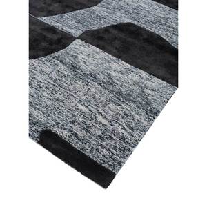 Alfombra de Lana y Viscosa Tejida a Mano en Gris y Negro con Patrón Abstracto para Decoración de Sala de Estar TNQ-3232 - Product Image 2