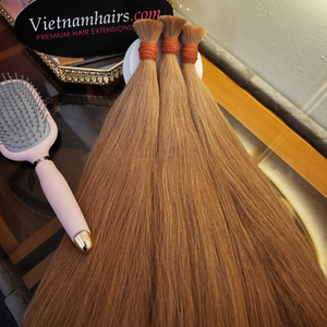 Venta al por mayor 100% Virgen Remy extensiones de cabello humano Paquete de encaje de cutícula completa de Vietnam textura recta natural precio barato - Product Image 2